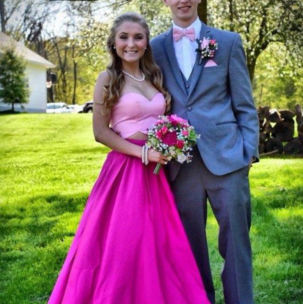 Rachel Allan 2 Piece Prom Dress - Picture 4 of 6